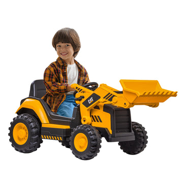 Kid Trax Kids Ride On Toys - 12V Cat Construction Toys For Boys W/Front Loader, Bulldozer, Excavator, Tractor Toy Truck, 2.5-5 M