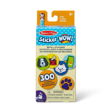 Melissa & Doug Sticker Wow 300+ Refill Stickers for Sticker Stamper Arts and Crafts Fidget Toy Collectibles - Dog Pets Theme, As