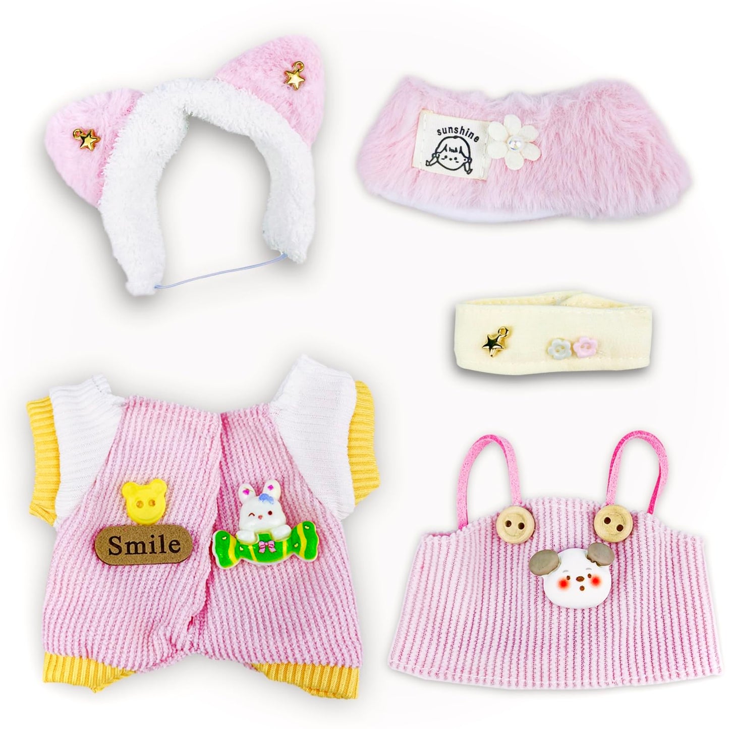 Clothes Outfits Set for 17cm Doll(Not Includ Doll)- 2 Pack 17cm Clothing Accessories Hat Pants&Skirt Set Cute Fashion Style