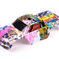 Custom Body Compatible for 1/10 Scale RC Car or Truck (Truck not Included) (Graffiti Pink Pig)