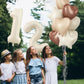 14Th Birthday Balloons Decor, Cream Brown Tan Helium Number 14 Balloon Heart Balloon, Neutral Beige Sand White Nude Foil Star Ba