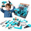 GAIETYDIY Kids Tool Set - Pretend Play Toddler Tool Set with Tool Box, Electronic Toy Drill, Screwdriver, Screw Construction Kit