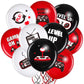 Aoriher Video Game Party Birthday Balloons Set Gaming Black Latex Theme Balloons Decorations For Teens Player Birthday Party Supplies, 36 Pieces(Red, Black, White)