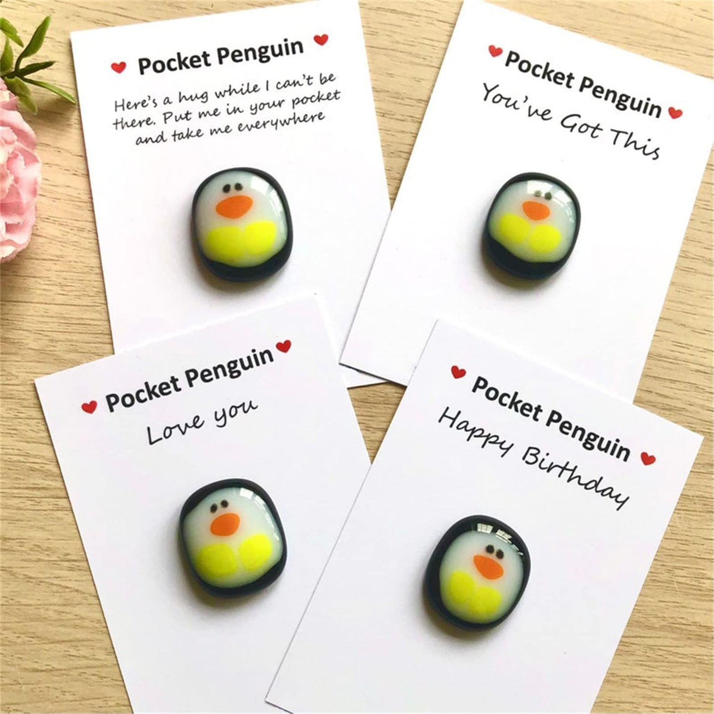 Clyqyy A Little Pocket Penguin Hug,Mini Cute Pocket Penguin Hug Animal Decoration Special Encourage Birthday Wedding Party Valen