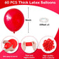 Jobkoo Red Balloons 5 Inch, 60Pcs Small Red Latex Balloon Matte Red Balloons For Balloon Arch Garland 5'' Mini Red Party Helium