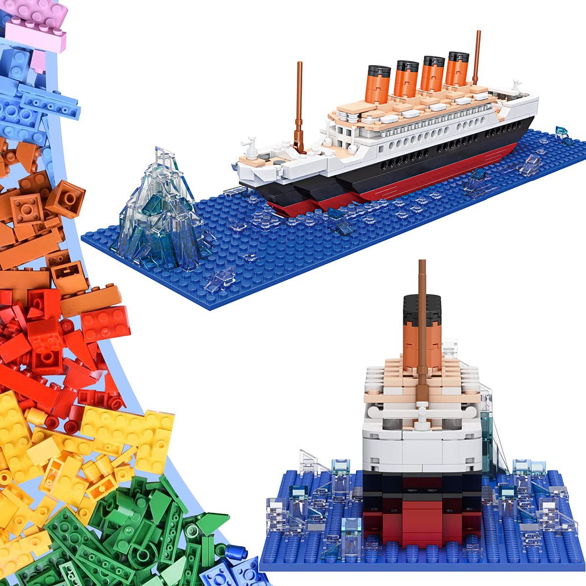 OneNext RMS Titanic Model Building Block Set - 548pcs DIY Educational Toy - Large Multicolor Plastic 3D Puzzle for Adults and Kids