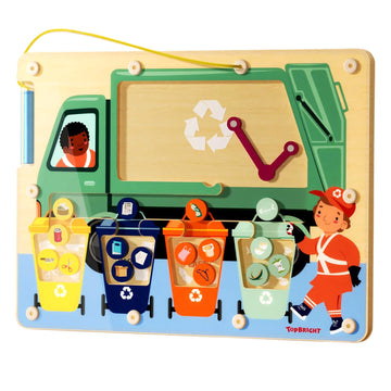 Top Bright Magnetic Color Maze Sorting Game Montessori Toys For 3+ Year Old, Wooden Garbage Magnet Educational Learning Toys, To