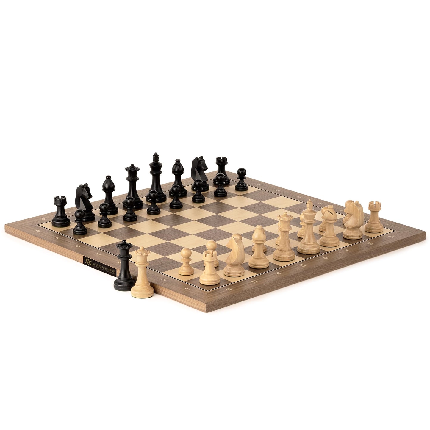 A&A Premium Triple Weighted Staunton Wooden Chess Pieces W/ 2 Extra Queen - King Height 3.75'/9.5Cm / 2 Storage Bags