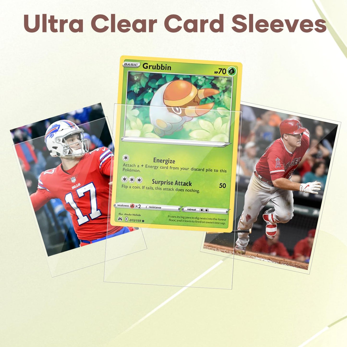 1200 Count Card Sleeves Toploaders For Trading Cards,Soft Clear Baseball Card Sleeve For Standard Cards, Fit For Mtg, Football Card, Sports Cards,Game Cards