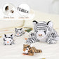 Maogolan White Tiger Stuffed Animals,Stuffed Mommy Tiger With 3 Cubs, 4 Pcs Large Tiger Plush Toy Set For Boys Girls, Birthday Gift 17 Inches