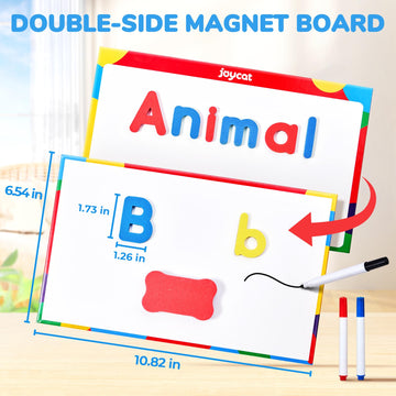 Gamenote Classroom Magnetic Letters Kit 178 Pcs With Double-Side Magnet Board - Foam Alphabet Letters For Kids Spelling And Learning