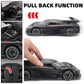 OANMYJJO 1/24 Jesko Metal Die Cast Toy Car, Pull Back with Light & Sound, Black, 8.15 x 3.66 x 2.24 inches