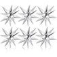 Novwang 75 Pcs Explosion Star Foil Balloons 12 Point Silver Starburst Cone Mylar Balloons For Party Supplies Christmas Birthday Wedding Baby Shower Photo Booth (Silver)