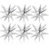 Novwang 75 Pcs Explosion Star Foil Balloons 12 Point Silver Starburst Cone Mylar Balloons For Party Supplies Christmas Birthday Wedding Baby Shower Photo Booth (Silver)