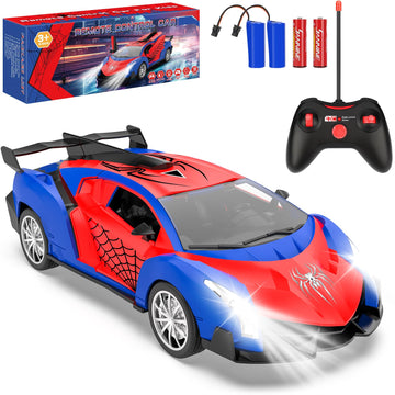 Remote Control Car for Kids, Fast RC Cars for Children with Lights, Electric Vehicle Toy Car Hobby Racing Car Toys for Boy Age 3