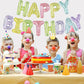 Toniful Happy Birthday Balloons Banner 16 Inch Mylar Foil Letters Birthday Sign Bunting For Girls Boys Kids & Adults Birthday De
