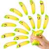 16 Pcs 3.7 Inch Banana Stress Toys Banana Stretchy Balls with Emotions PU Stress Relief Toy Soft mature-themed Sensory Toys for Relief Party Favors Bag Fillers