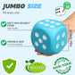 Large 3 Inch Foam Fidget Dice, Jumbo Stress Relief Big Dice, Squeeze Squishy Giant Large Cube For Family Board Game Classroom Pa