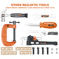 Pairez Toys Play Tools for Kids Ages 3-5, Realistic Angle Grinder, Wrench, Hammer, Screwdriver, Pretend Play Tool Box Sets, Lear