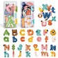 Mideer Magnetic Alphabet, 26 Uppercase & 26 Lowercase Letters, Cute Animal Magnets For Fridge, Educational Abc Spelling Learning Tools Games Toys Refrigerator Magnet For Kids, Toddlers 3 4 5 Years Old