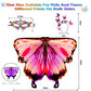 LYL. Ling Halloween Costumes for Kids  Double-Sided Butterfly Wings  Butterfly Costume for Girls  3PCS Fairy Wings Set.