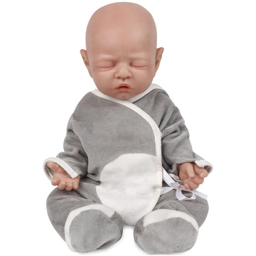 Vollence 18 Inch Full Silicone Baby Doll That Look Real,Eyes Closed Reborn Baby Doll,Real Baby Doll,Lifelike Baby Dolls - Boy