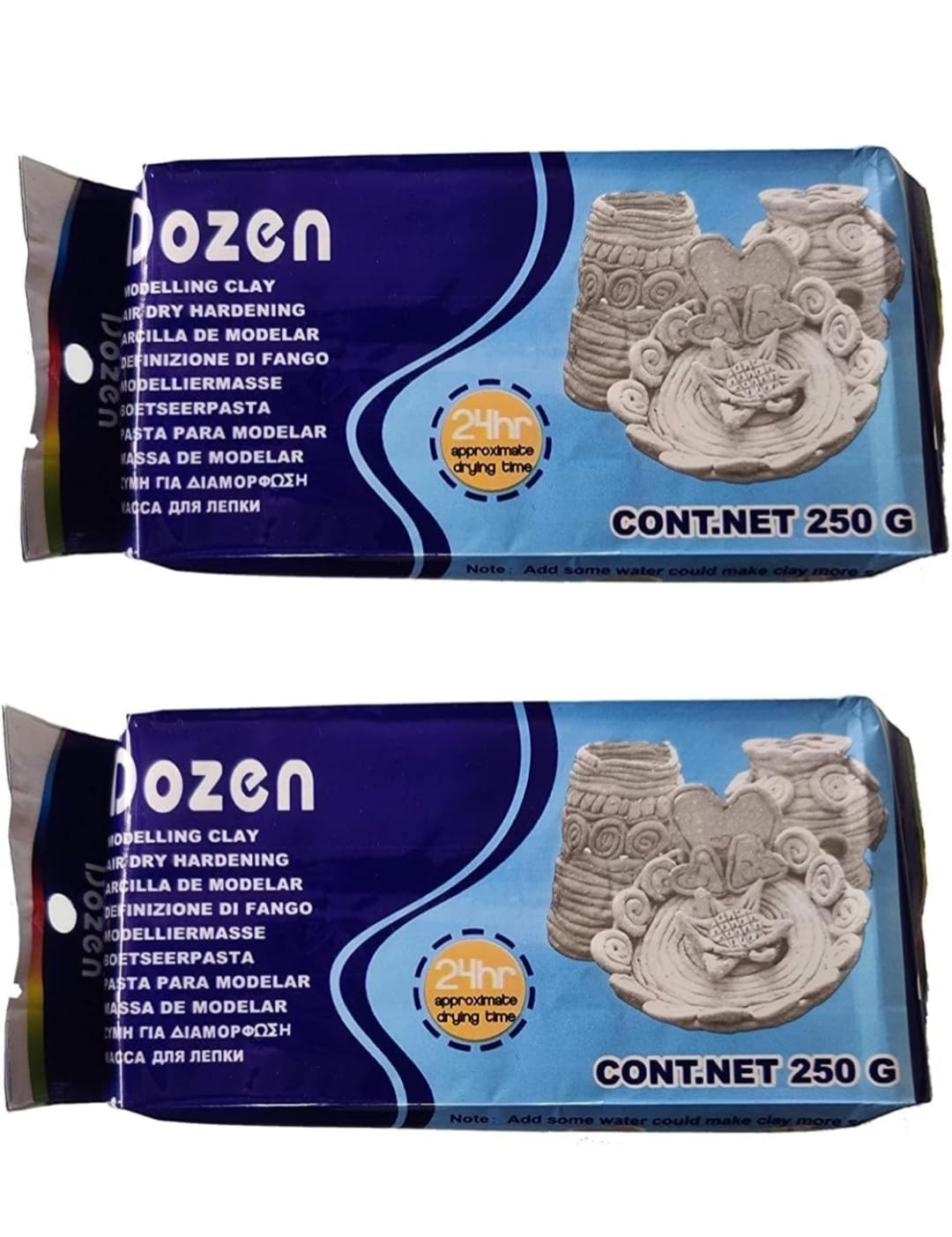 Eoast Modelling Clay Air Hardening 250 Grams (250G, White, 2)