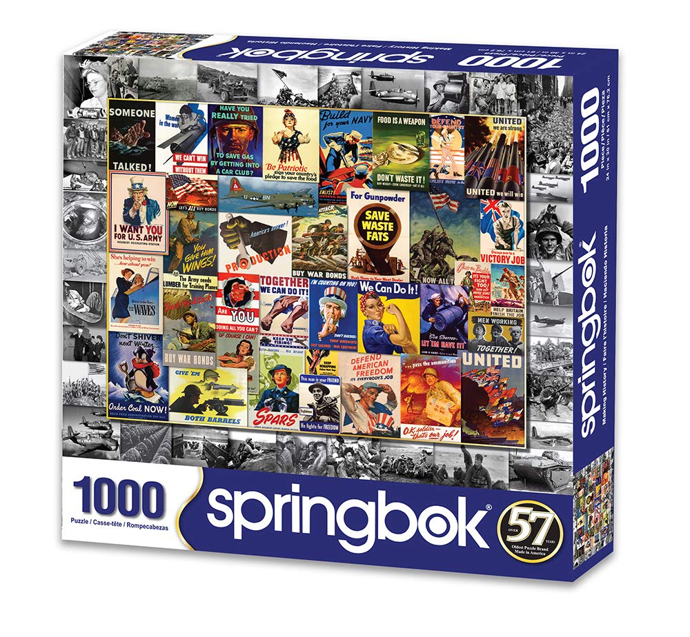 Springbok'S 1000 Piece Jigsaw Puzzle Making History - Made In Usa