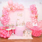 Partywoo Pearl Pink Balloons, 142 Pcs Pink Balloons Different Sizes Pack Of 18 Inch 12 Inch 10 Inch 5 Inch Pink Balloons For Balloon Garland Arch As Birthday Decorations, Party Decorations, Pink-Z44