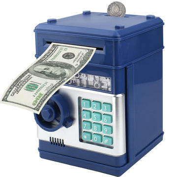 Lykewa Piggy Bank Electronic Mini Atm For Kids,Money Safe Box Cash Coin Can Password Code Lock For Kids-Hot Gift,Best Present Fo