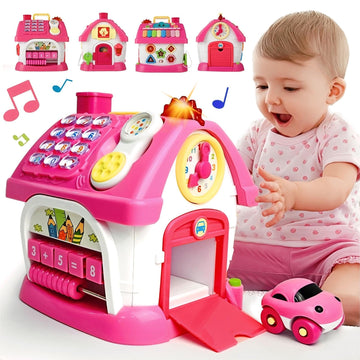 Okreview Toys For 1+ Year Old Girls - Montessori Musical Toys For Toddlers Age 1-2, 8-In-1 Multi-Functional House Toys With Sound, Lights, Music, Great Gifts For 1+ Year Old Girls Birthday Xmas