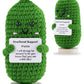 Jelutar Mini Funny Positive Potato, 3 Inch Knitted Doll With Positive Card For Cheer Up Gifts And Party Decorations, Cute Positive Potato Crochet Doll For Birthday Gifts (Pickle With Base)