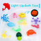 Baby Bath Toys For Kids Ages 1-3,Mold Free Silicone Suction Cup Toys For Toddlers 2-4,No Hole Light Up Ocean Animal Bathtub Sens