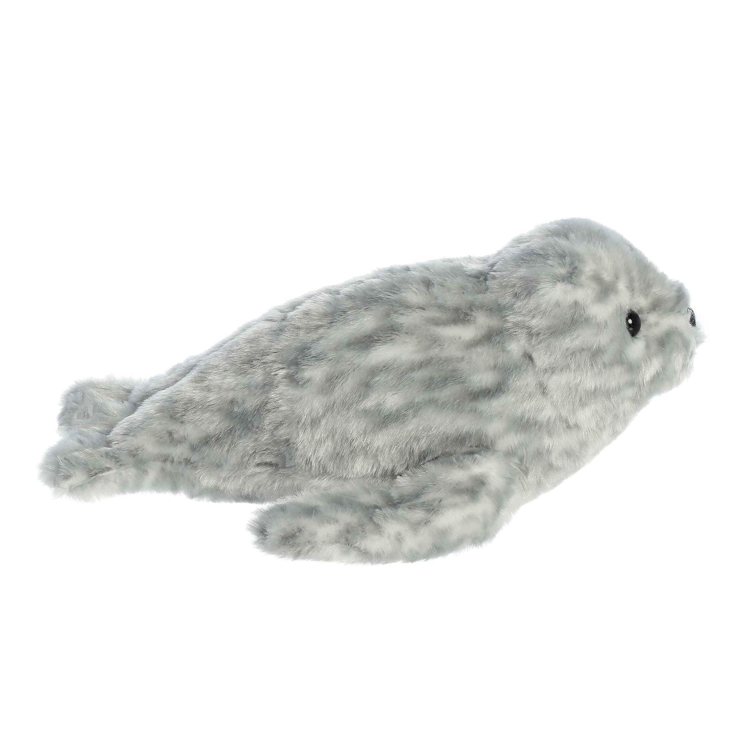 Aurora® Mini Flopsie™ Harbor Seal Stuffed Animal - Gray, 8 Inches, Polyester, Model 31720 - Adorable Companion for All Ages