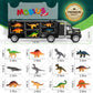 Dinosaur Truck Toy Carrier - Dino Trucks for Boys Includes 12 Kids Dinosaur Toys & Temporary Dinosaur Tattoos, Dinosaur Car Tran