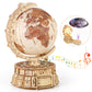 Miebely 3D Wooden Puzzles For Adults Usb Charging Illuminated Globe Music Box Diy Led Wood Model Building Kits With Space Projec