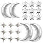 54Pcs Star Foil Balloons Moon Foil Mylar Balloons With 50Pcs Silver Star Balloons And 4Pcs Large Moon Foil Balloons For Baby Sho