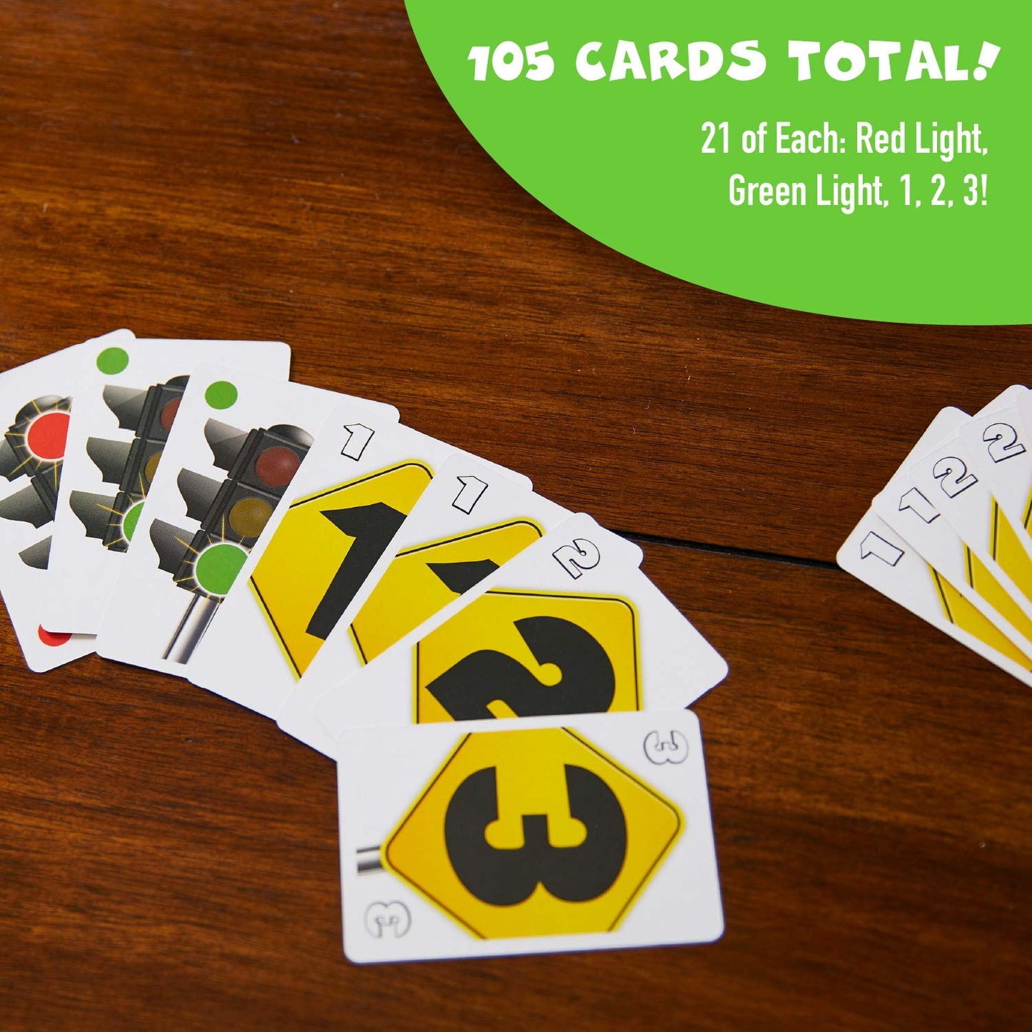 Endless Games Red Light, Green Light Card Game - Multi Color, Ages 5+, Model 835, Paper Material