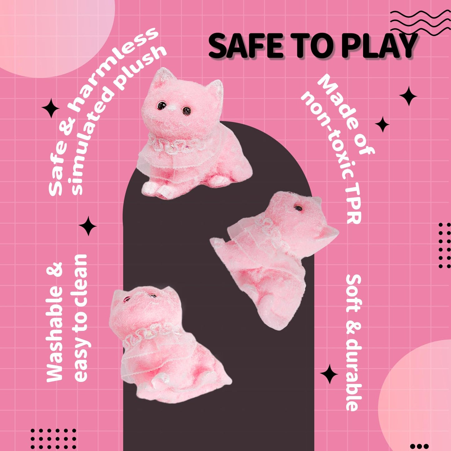 Taba Squishy Cat  Handmade Cat Squishy for mature-themed/Kids  Stress Relief Cute & Soft Cat Design  Perfect Squeeze Toys Silicone Fidget Toy Gift for Relaxation and Fun (1pcs)