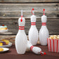 Funtery 24 Set Bowling Lovers Gifts for Men Women 25 oz Reusable Bowling Pin Plastic Water Bottles with Straws and Lids Sports F