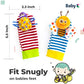 Baby K Baby Rattle Socks For Girls & Boys (Set B) - Baby Toys 6-12 Months - Baby Wrist Rattles And Foot Rattles - Baby Toys For