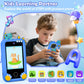 Jusvenmt Kids Dinosaur Toy Phone, Touchscreen, Dual Camera, 44 Games, 32GB Card, Child-Size, Blue, Model S3