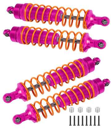 4PCS All Aluminum Front Rear RC Shocks Upgrade Parts for 1/10 Slash 4x4 Rustler 4X4 Stampede 4X4 Hoss 4X4, ARRCat Big Bore RC Sh