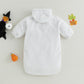 Boibokoko Baby Girl Boy Halloween Costumes Ghost Long Sleeve Hoodie Romper Jumpsuit Cute Baby Halloween Outfit (White, 0-3 Month
