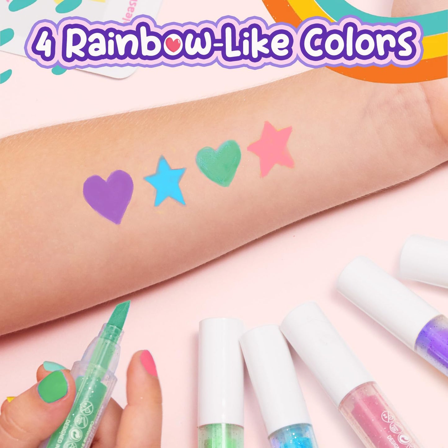 Face Painting Kit for Kids Makeup Set Toys, Washable Marker Girls Make Up Face Body Tattoo Pens, Toddler Toy Makeup Cosmetic for