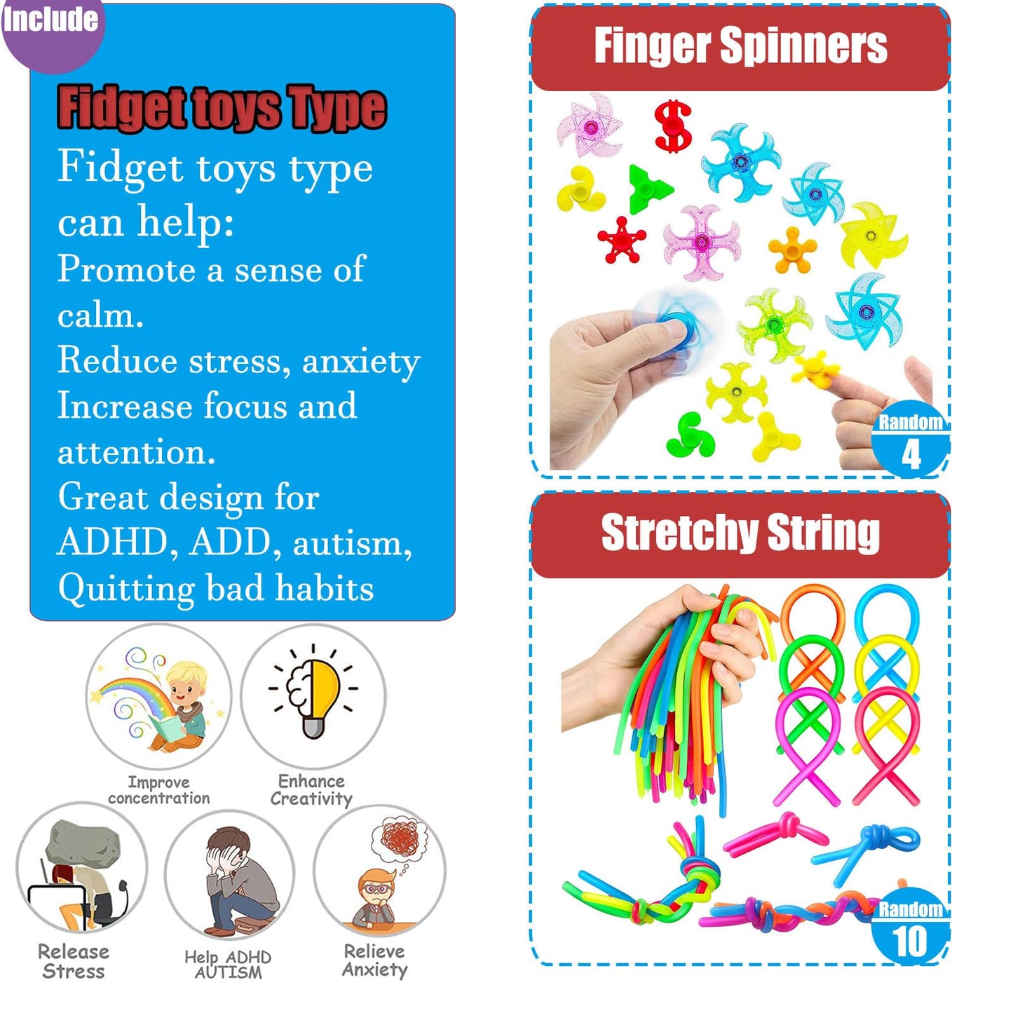 109 Pcs Premium Party Favors Toys For Kids,Assortment Mini Pop Fidget It Toys For All Ages Kids,Classroom Prizes,Treasure Chest,