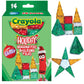 Createon Crayola Holiday Glitter Magnetic Tiles, Building Set For Kids, Magnetic Building Toys For Kids, Stem Travel Toys For Boys And Girls Ages 3+, 14-Piece Set (Holiday Glitter)
