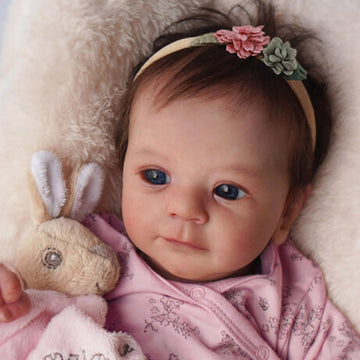 Scom Realistic Baby Dolls Girl- Felicia, 17-Inch Realistic-Newborn Baby Dolls With Weighted Soft Cloth Body, Real Life Cute Rebo