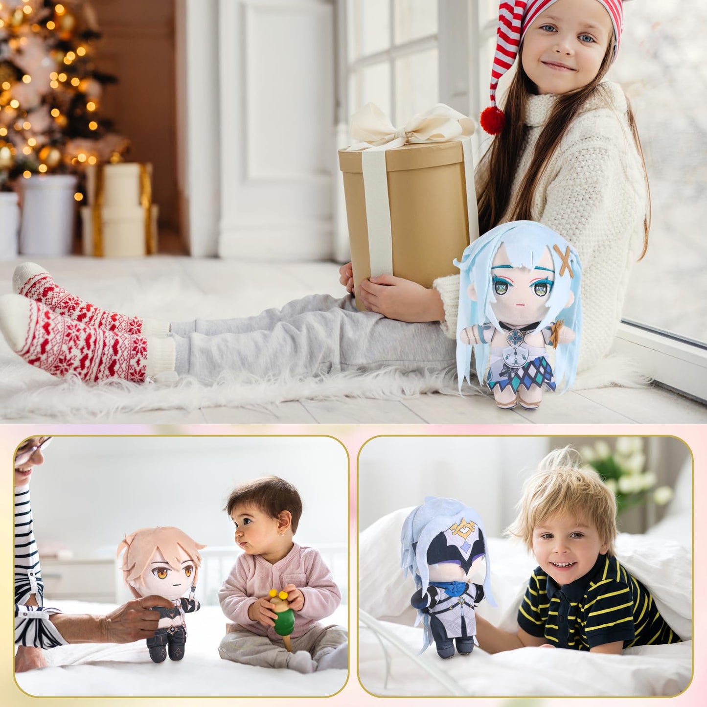 Genshin Impact Character Plush Doll, Plushie Stuffed Doll, Costume Plushy Props For Genshin Fans (Lumine)