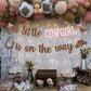 Cowgirl Baby Shower Decoration A Little Cowgirl is On The Way Banner Western Boots Hats Backdrop Pink